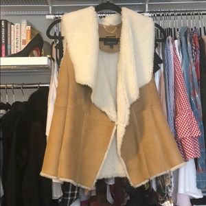 Talbots shearling and suede vest!